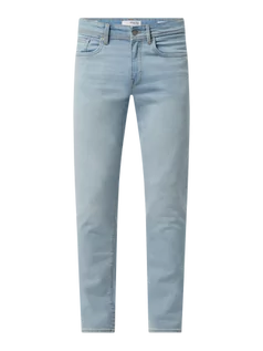 Spodnie męskie - Jeansy o kroju slim fit z dodatkiem streczu model ‘Leon’ - grafika 1