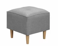 Pufy i podnóżki - Pufa do siedzenia podnóżek skandynawski Denver Szary - miniaturka - grafika 1