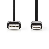 Kable komputerowe i do monitorów - Nedis CCGB60600BK30 kabel USB USB 2.0 3 m USB C USB A Czarny - miniaturka - grafika 1