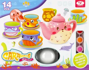 Naczynia kuchenne ceramika do malowania MEGA CREATIVE 501294 - Zabawki AGD - miniaturka - grafika 1