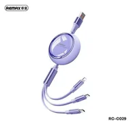 Kable USB - KABEL REMAX LINON SERIES 66W 3IN1 USB-C/MICRO/LIGHTNING RC-C029 PURPLE - miniaturka - grafika 1