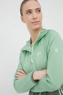Kurtki i kamizelki sportowe damskie - Jack Wolfskin kurtka outdoorowa Go Hike kolor zielony przejściowa - miniaturka - grafika 1