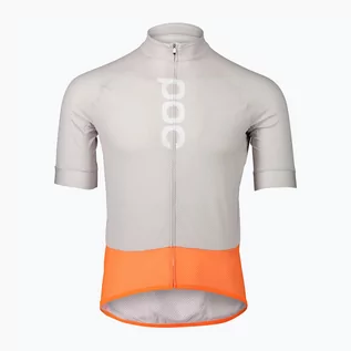 Koszulki rowerowe - Koszulka rowerowa męska POC Essential Road Logo szaro-pomarańczowa 58135 | WYSYŁKA W 24H | 30 DNI NA ZWROT - grafika 1