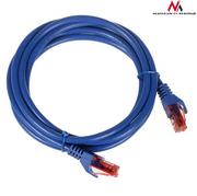 Kable miedziane - Maclean Maclean Kabel patchcord cat6 2m niebieski MCTV-302N MCTV-302N - miniaturka - grafika 1