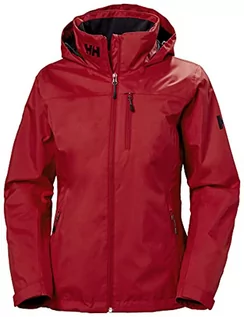 Kurtki damskie - Helly Hansen Helly-Hansen Damska kurtka z kapturem w kształcie litery M wodoodporna wiatroszczelna oddychająca kurtka żeglarska, Czerwony, XL 33891 - grafika 1