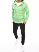 Dresy męskie - Dres męski miętowo-czarny Dstreet AX0653-XL - miniaturka - grafika 1