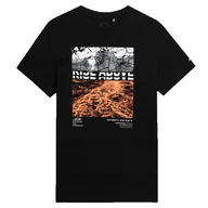 Koszulki męskie - 4F T-Shirt Koszulka Ttshm490 Czarna Bawełniana M - miniaturka - grafika 1