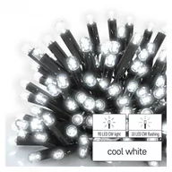 Oświetlenie świąteczne - Oświetlenie łączone Profi - łańcuch 100 LED 10m, zimna biel+zimna biel miga, czarny - miniaturka - grafika 1