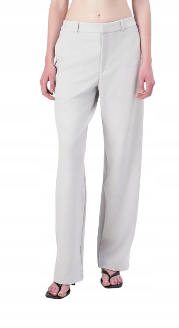 ONLY DAMSKIE SZARE CASUALOWE SPODNIE PROSTE DŁUGIE XXL KWB