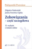 Prawo - Zobowiązania - część szczegółowa z testami online - Zbigniew Radwański, Janina Panowicz-Lipska - książka - miniaturka - grafika 1