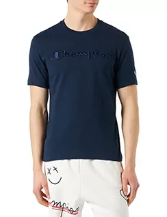 Koszulki męskie - Champion Męski t-shirt Rochester 1919 z logo Crewneck S, granatowy (Eco-Future), XL, granatowy (Eco-future), XL - grafika 1