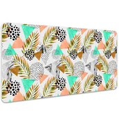 Podkładki na biurko - Ochronna mata na biurko Kropki i liście 100x50 cm, Dywanomat - miniaturka - grafika 1