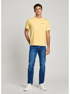 Pepe Jeans Koszulka "Damian" w kolorze żółtym - Koszulki męskie - miniaturka - grafika 1