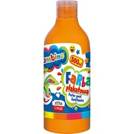 Szkolne artykuły papiernicze - Bambino Duża Farba Plakatowa W Butelce Szkolna Przedszkolna 500ml Pomarańczowa - miniaturka - grafika 1