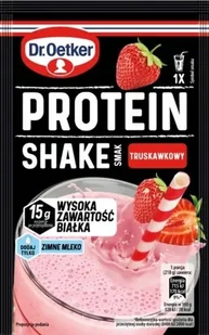 Dr. Oetker Protein Shake Mieszanka w proszku smak truskawkowy 18 g - Zdrowa żywność - miniaturka - grafika 1