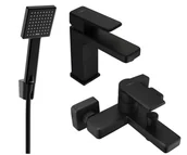 Zestawy baterii łazienkowych - Mexen Mino R45 zestaw wannowy, czarny - 72403R45-70 - miniaturka - grafika 1