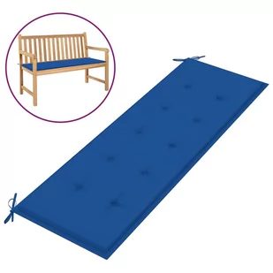 vidaXL Poduszka na ławkę ogrodową, kobaltowa, 150x50x4, tkanina 314087 - Poduszki ogrodowe - miniaturka - grafika 1