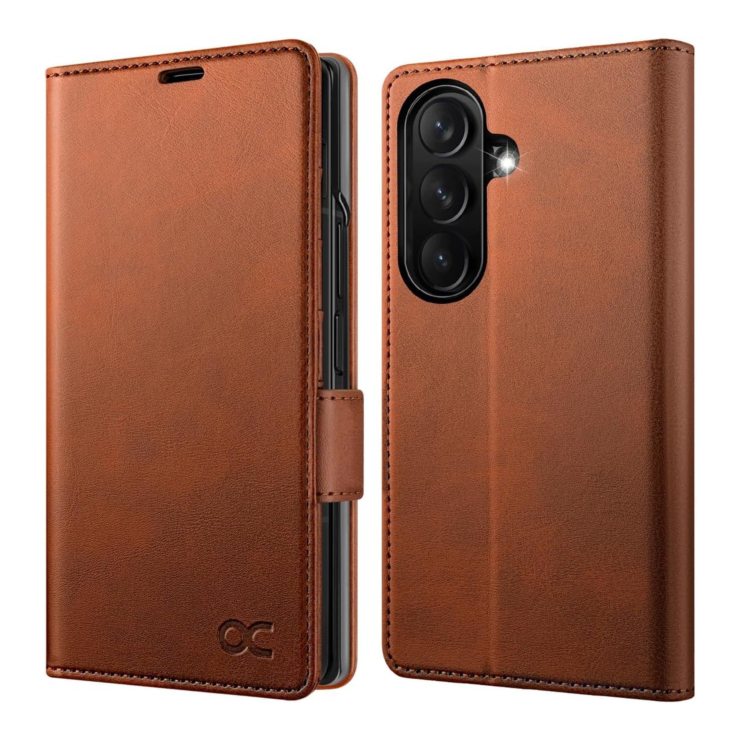 Etui z portfelem na Samsung Galaxy Z Fold 7 skóra Pu klapka karty Rfid