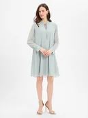 Bluzki damskie - JOOP! Bluzka damska - Delilah Kobiety Szyfon zielony jednolity, 34 - miniaturka - grafika 1