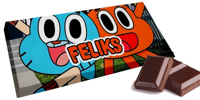 Personalizowana Czekolada GUMBALL - SŁODKI PREZENT - TWOJE IMIĘ NADRUK