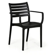 Fotele i krzesła ogrodowe - B2B Partner Krzesło ogrodowe SLENDER, czarny, 4 szt. VC1081 black - miniaturka - grafika 1