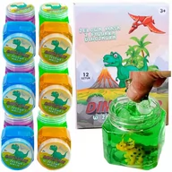 Masy plastyczne - 12 sztuk zestaw Slime glut masa w słoiczku  płynna plastelina żelowa sensoryczna elastyczny - miniaturka - grafika 1