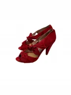 Półbuty damskie - Półbuty damskie szpilka czerwone PACOGIL 38 - miniaturka - grafika 1