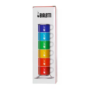 Bialetti Zestaw filiżanek do espresso na stojaku Color 6 sztuk 8427-uniw - Filiżanki - miniaturka - grafika 3