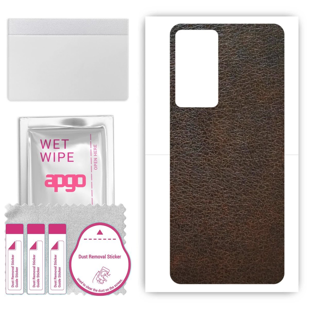 Folia naklejka skórka strukturalna na TYŁ do Oppo F21s Pro 5G - Skóra Brązowa - apgo SKINS