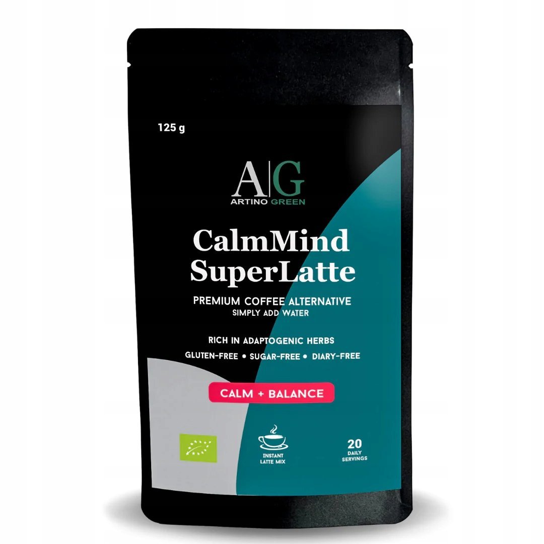 Artino Green Calmmind Superlatte Napój Kawowy Bez Kofeiny Grzyby Tulsi 125G
