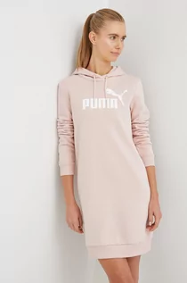 Sukienki - Puma sukienka kolor różowy mini prosta - grafika 1