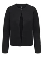 Swetry damskie - ONLY Kardigan w kolorze czarnym - miniaturka - grafika 1