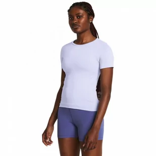 Damska koszulka treningowa Under Armour UA Train Seamless SS - fioletowa - UNDER ARMOUR - Koszulki sportowe damskie - miniaturka - grafika 1