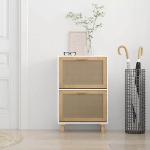Lumarko Szafka na buty, biała, 52x25x80 cm, materiał drewnopochodny - Szafki na buty - miniaturka - grafika 4