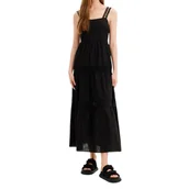 Sukienki - Sukienka damska Desigual Karen czarna na szelkach-S - miniaturka - grafika 1