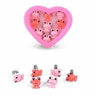 Biżuteria dla dzieci - Żabka Zestaw Pierścionków Dla Dziewczynek Kolorowe Żabki Zestaw 12Szt - miniaturka - grafika 1