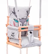 Leżaczki i huśtawki - Huśtawka 3w1dla dzieci Usztywniona Domowa /Jelonek +pas bezp.CE - miniaturka - grafika 1