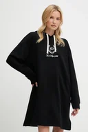 Sukienki - Karl Lagerfeld sukienka bawełniana HOTEL KARL kolor czarny mini oversize A3W44010 - miniaturka - grafika 1