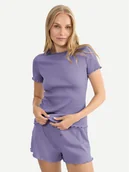 Piżamy damskie - Triumph Koszulka piżamowa Mix & Match 10227214 Fioletowy Regular Fit - miniaturka - grafika 1