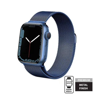 Crong Milano Steel – Pasek ze stali nierdzewnej do Apple Watch 38/40/41 mm (granatowy) - Akcesoria do smartwatchy - miniaturka - grafika 9