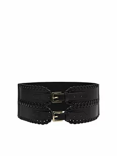 ONLY Onlbree Wide Waist Pu Belt pasek damski, czarny, 80 - Paski - miniaturka - grafika 1