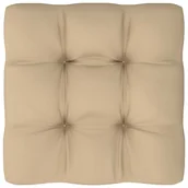 Poduszki ogrodowe - vidaXL Poduszka na sofę z palet, beżowa, 60x60x12 cm - miniaturka - grafika 1