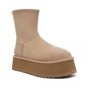 UGG Skórzane śniegowce CLASSIC DIPPER | z dodatkiem wełny