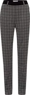 Spodnie damskie - Raphaela by Brax Damskie spodnie Lillyth Modern Check Jersey, czarny/szary, 32W / 32L - miniaturka - grafika 1