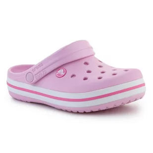 Klapki Crocs Crocband Clog K Ballerina Pink 207006-6GD różowe - Buty dla dziewczynek - miniaturka - grafika 1