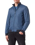 Kurtki męskie - Geox Męska kurtka M Vincit, Light Blue/Dark Blue, 48 - miniaturka - grafika 1