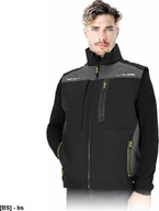 Kamizelki męskie - LH-VESTFOLD BS - Bezrękawnik ochronny męski stójka softshell oddychający 4 kieszenie dół regulacja troczki odblaski REGULAR splot twill 100% poliester membrana TPU polar 100% 305 g/m2 2XL - miniaturka - grafika 1