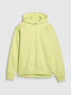 Bluzy damskie - 4F Bluza dresowa nierozpinana z kapturem uniseks 4FWSS25TSWSU1547-45S Zielony Roz. S - miniaturka - grafika 1