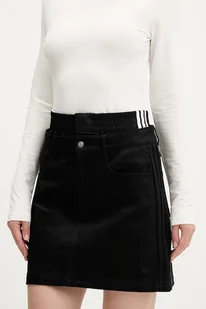 adidas Originals spódnica jeansowa FB Utility kolor czarny mini prosta JX7593 - Spódnice - miniaturka - grafika 1