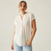 Koszule damskie - Regatta Damska koszula Rianne V-Neck Kremowy, Cotton, Rozmiar: 36 - miniaturka - grafika 1